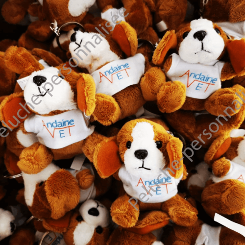 Lot de peluche personnalisée chien